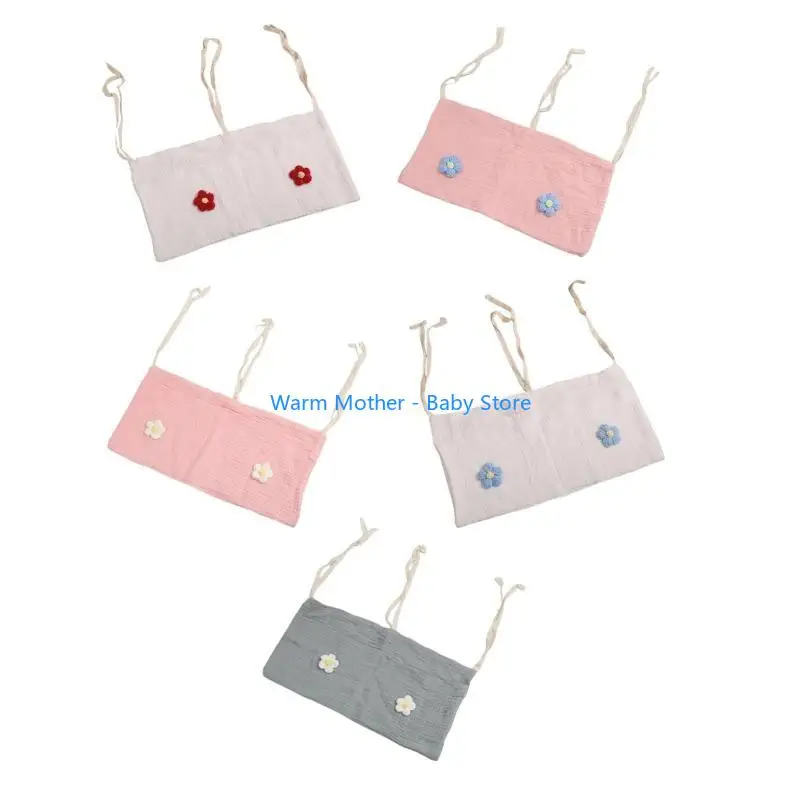 

Хлопковый удобный двойной карманный органайзер, сумка для хранения детских подгузников для детской кроватки 57QE