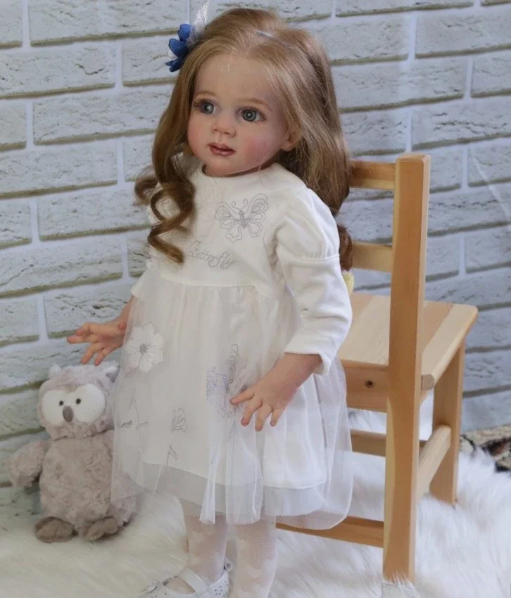 24Inch Reborn Fritzi Doll Already Painted Kits/Unpainted Kit Soft Touch Unfinished Fresh Color DIY Doll Parts With Cloth Body