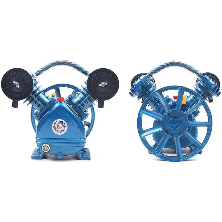 

Air Compressor Pump Head 115PSI 2 Piston Compressor 2HP Replacement Exhaust Cylinder V Style Cast Iron Air Compressor Pump Twin