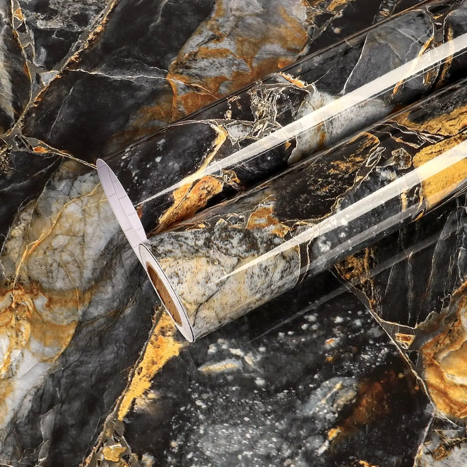 hut Black And Gold Marble Contact Paper For Countertops Waterproof 30''X236'' Marble Bathroom Countertop Peel And Stick