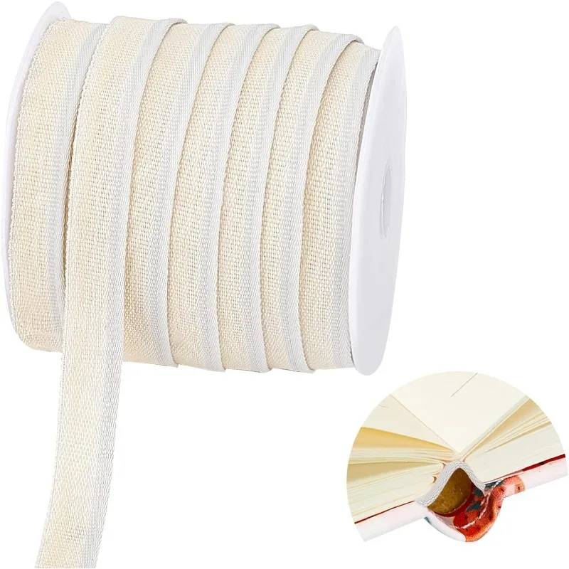 25 Yards Book Binding Headbands Endbands 1/2 Inch/14mm Flat Book Binding Ribbon Bookmaking Headbands for Beginners Bookbinding
