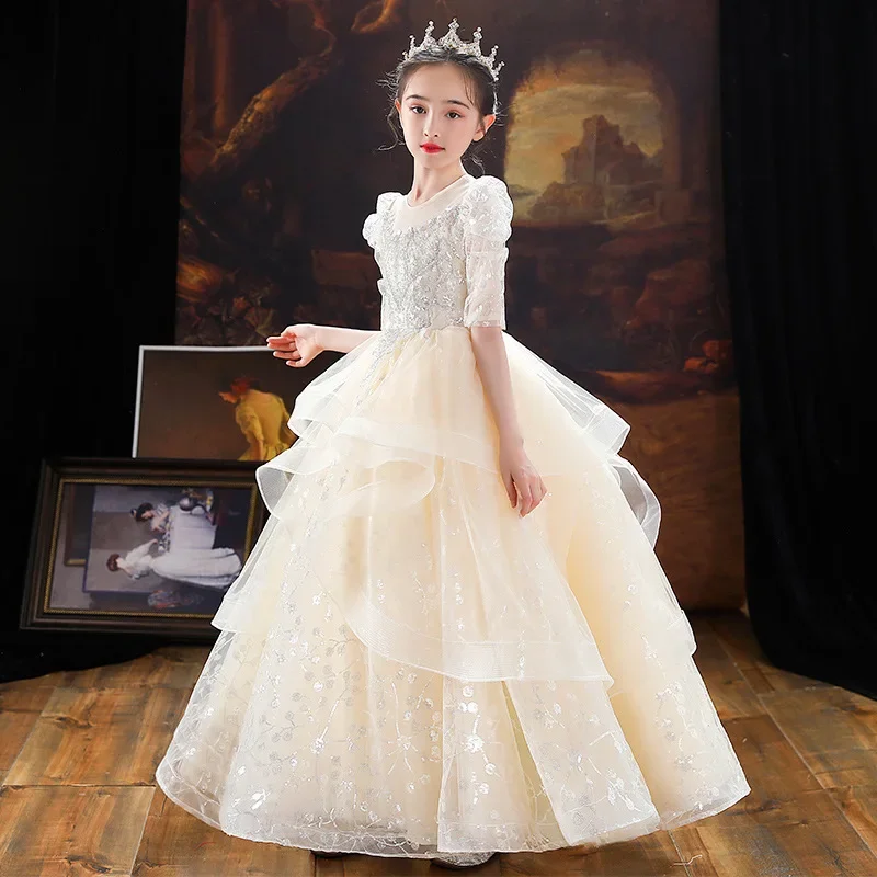 Girls' Dress for Kids Girl Simple and Elegant Formal Dress Dresses for Special Events Young Girls Dresses 2 to 8 Years Ball Gown