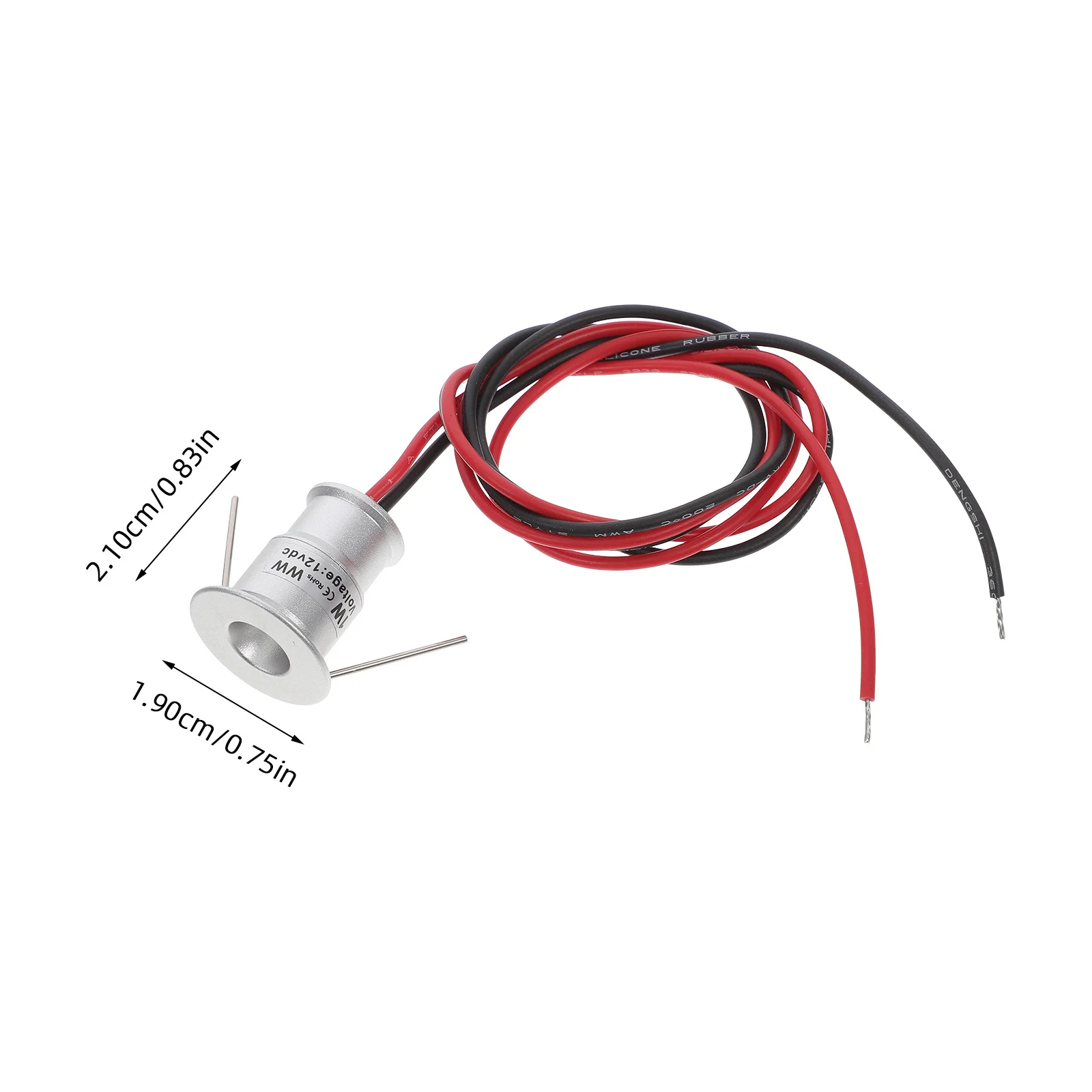2 قطعة أضواء Led صغيرة 1 واط Dc12V المدمجة راحة أسفل ضوء لخزانة Rv قارب خزانة عرض الرف عصا على جدار السقف #3