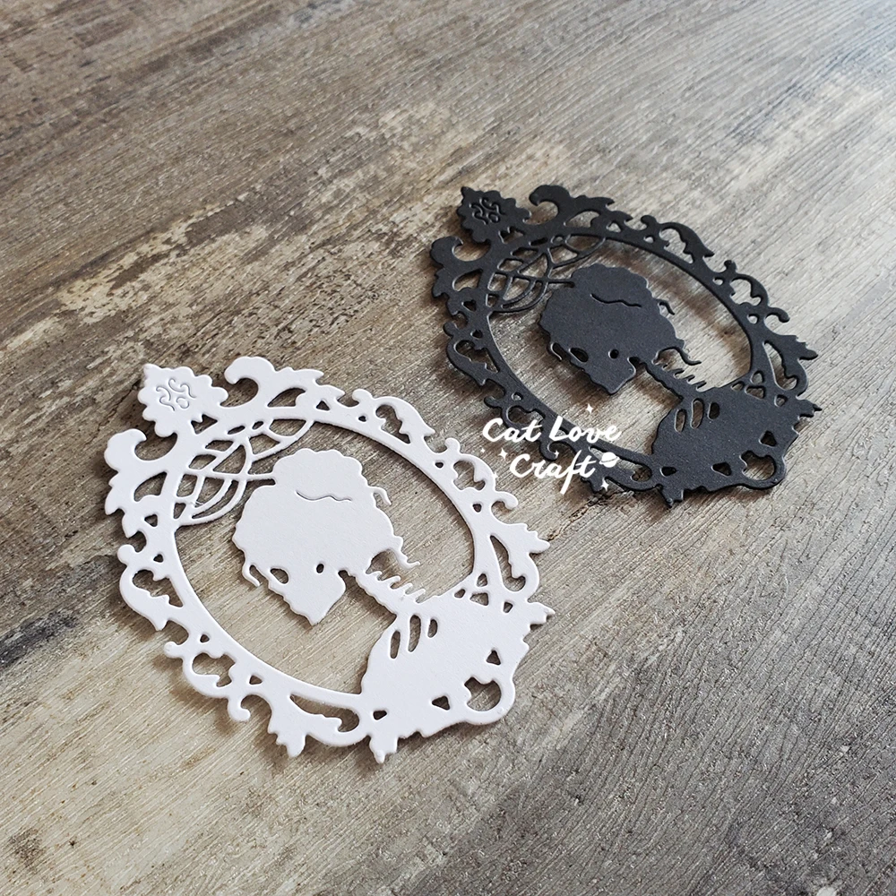 Catlove Halloween Skull Frame Metal Cutting Dies Scrapbooking Mold Stencil Die Cuts Card Making DIY Craft Embossing New Dies For view 6