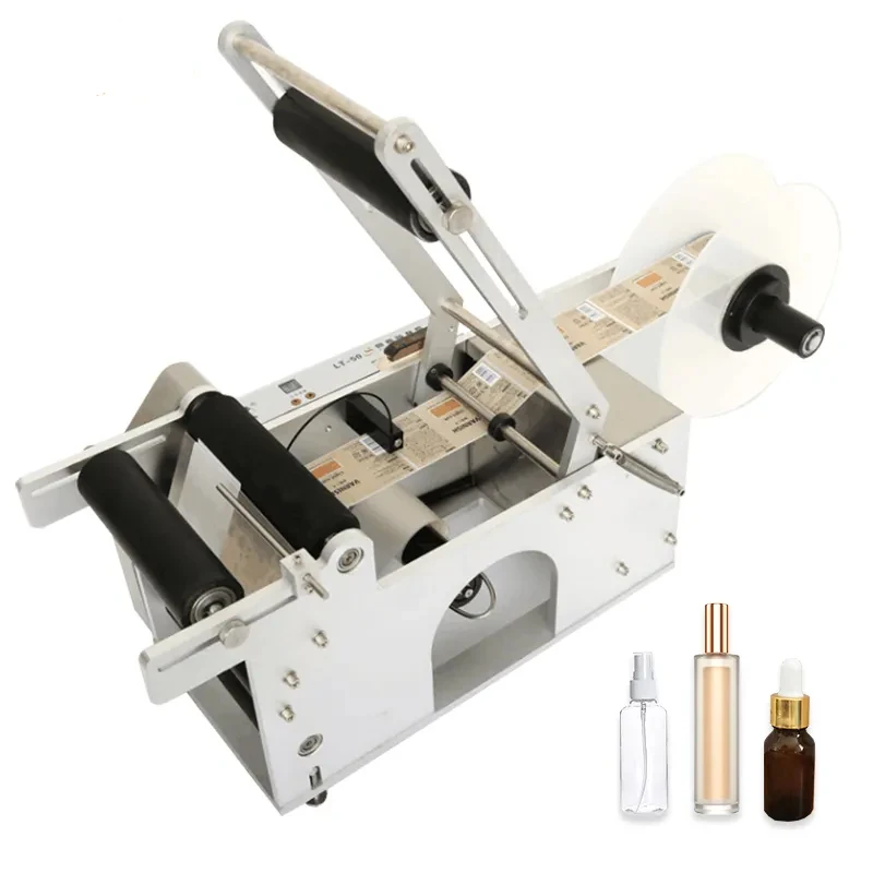 Nueva máquina automática de etiquetado de botellas de vino de vidrio, máquina de impresión de iconos de fecha de botellas redondas de bebidas de vino