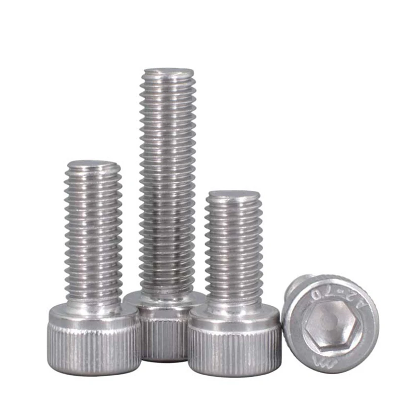 DIN912 Allen socket head screw 304 stainless steel M1.6 M2 M2.5 M3 M4 M5 M6 M8 Hexagon socket head cap screws hex socket screw