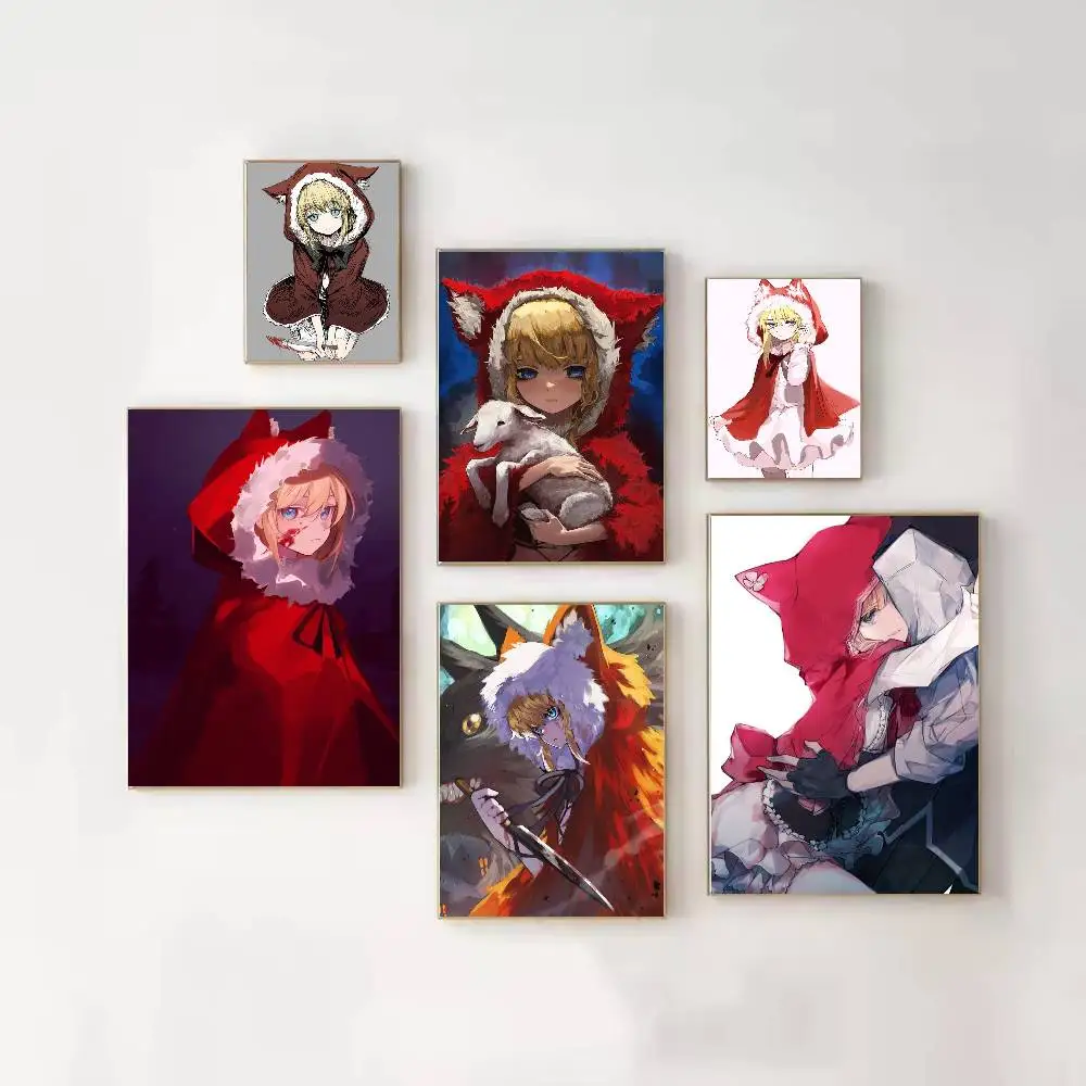 

B-Black S-Souls R-Red H-Hood Poster HD Self Adhesive Waterproof Wall Art Ideal for Home Office Dorm Gift