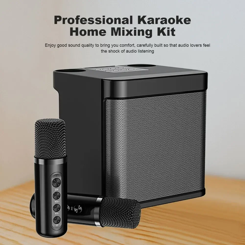 

Family KTV Audio Set Multifunctional Wireless Bluetooth Speakers Dual Microphone Portable KTV All-in-one Singing Machine Party