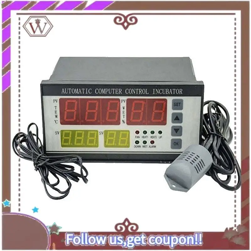 ABBG-Xm-18 Egg Incubator Controller Thermostat Hygrostat Full Automatic Control Multifunction Egg Incubator Control System