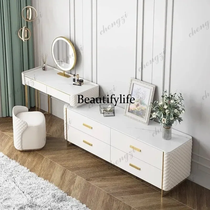 

Nordic Organizer Vanity Table Modern Aesthetic Minimalist Makeup Dressing Table Desk Items Coiffeuse De Chambre Furniture