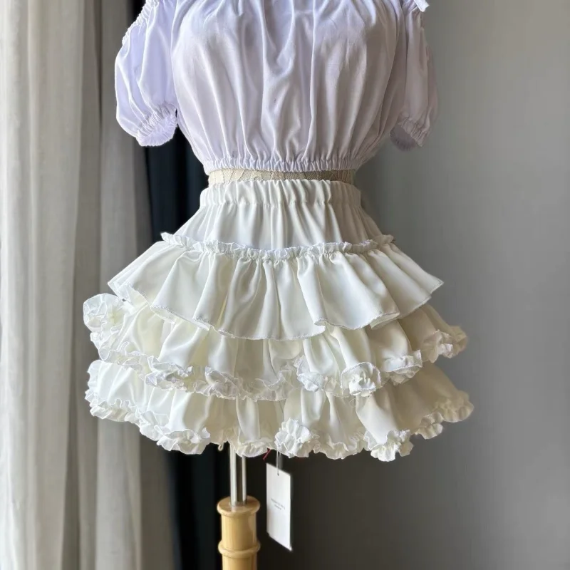 여성용 신상 스플라이스 엘라스틱 발레 플러피 하이웨이스트 펌킨 슬리밍 케이크 패션 솔리드 컬러 다용도 캐주얼 스커트