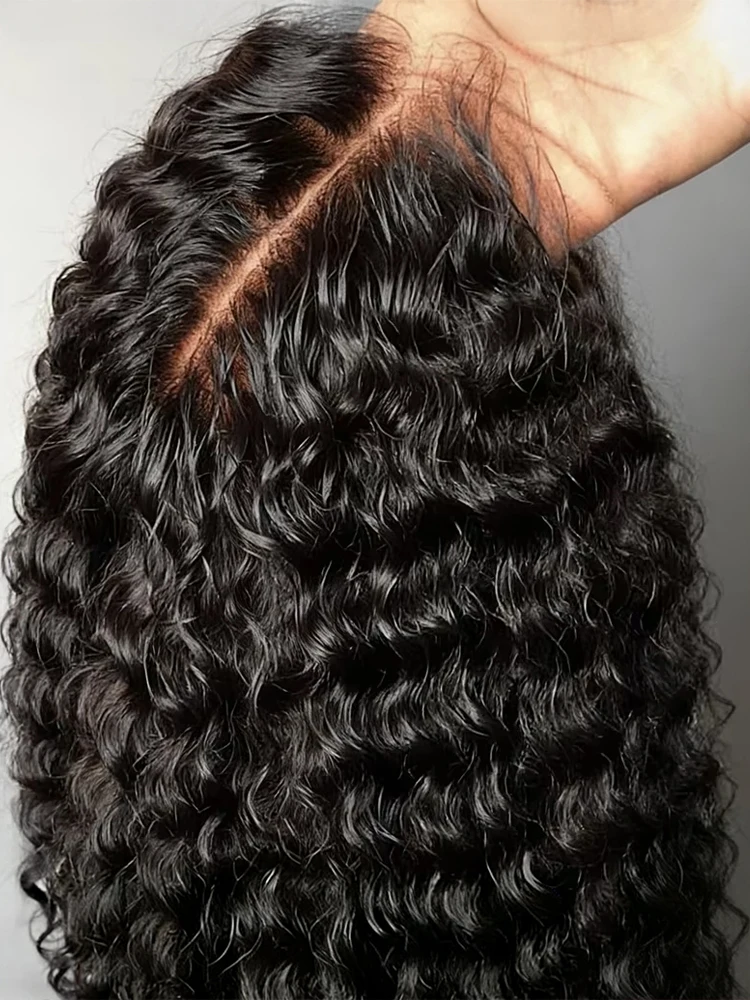 Perruque sans colle 7x5 HD Deep Wave 250% densité, prête à porter, cheveux humains bouclés birmans 30-40 pouces, perruque frontale en dentelle 13x4 Water Wave, cheveux humains bruts pré-coupés pour femmes, pré-épilée, sans colle, en promotion
