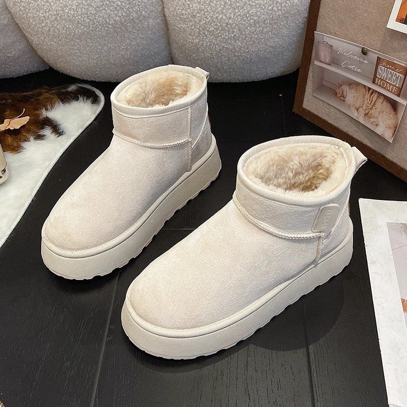 Women's new style snow boots, thick soled, fleece-lined, short boots, cold-proof boots, winter anti-slip, warm snow cotton shoes - view 3