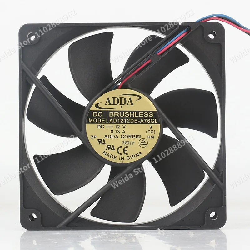 Cooling fan ADDA AD1212DB-A76GL 5V 24V 48V AC EC 1202512CM 120X120X25MM  chassis Quiet inverter Double ball bearing DC 12V 0.13A