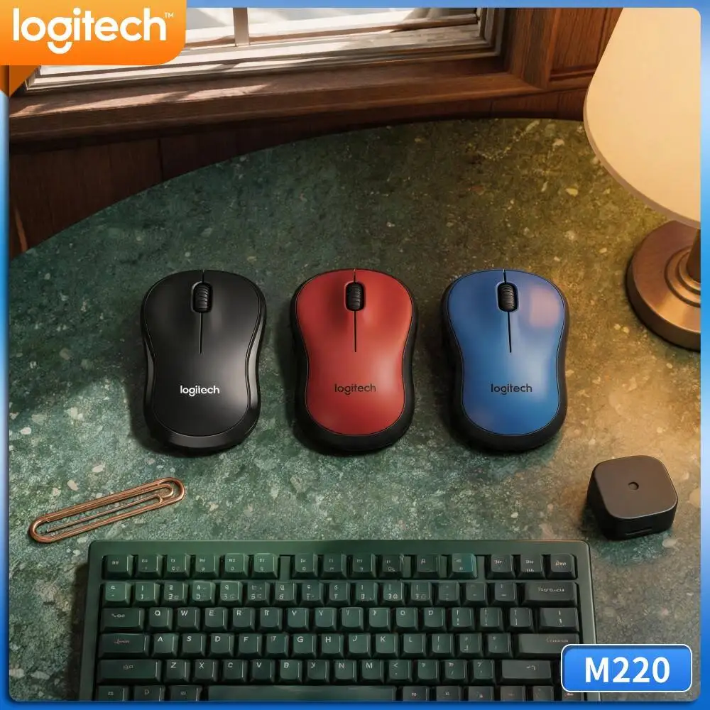 Logitech M220 Quiet Mouse 1000 DPI 10m Range 2.4GHz Connection 3 Buttons 18-Month Battery Mac Accessory