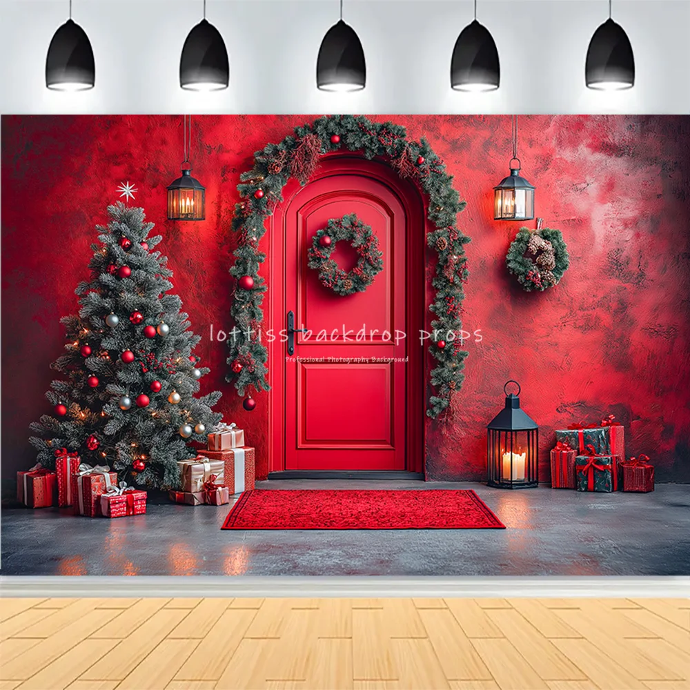 Winter Christmas Atmosphere Windows Photography Background Merry Christmas Glow Christmas Little Photo Studio Backdrops AG-77