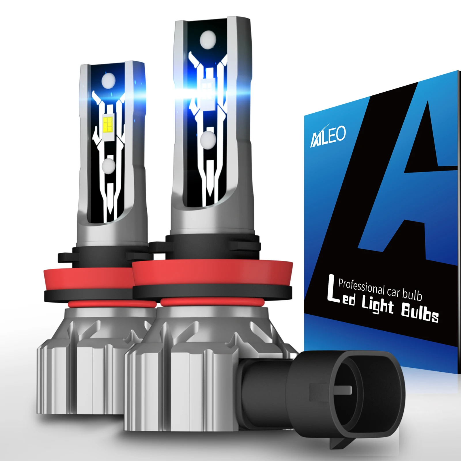 AILEO 2 PCS H11 H8 H9 H7 HB3 9005 HB4 9006 LED Headlight Bulbs CSP Fanless 6000K White 12V 60W 20000LM Car Headlight Bulbs