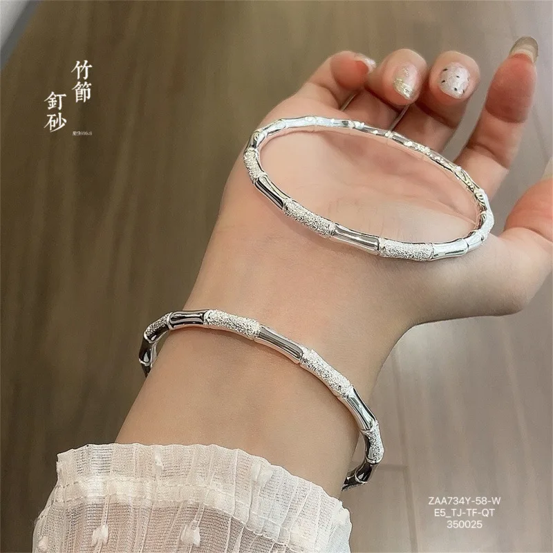 999.9 Knot Sand Closed Solid Silver Bracelet Steadily