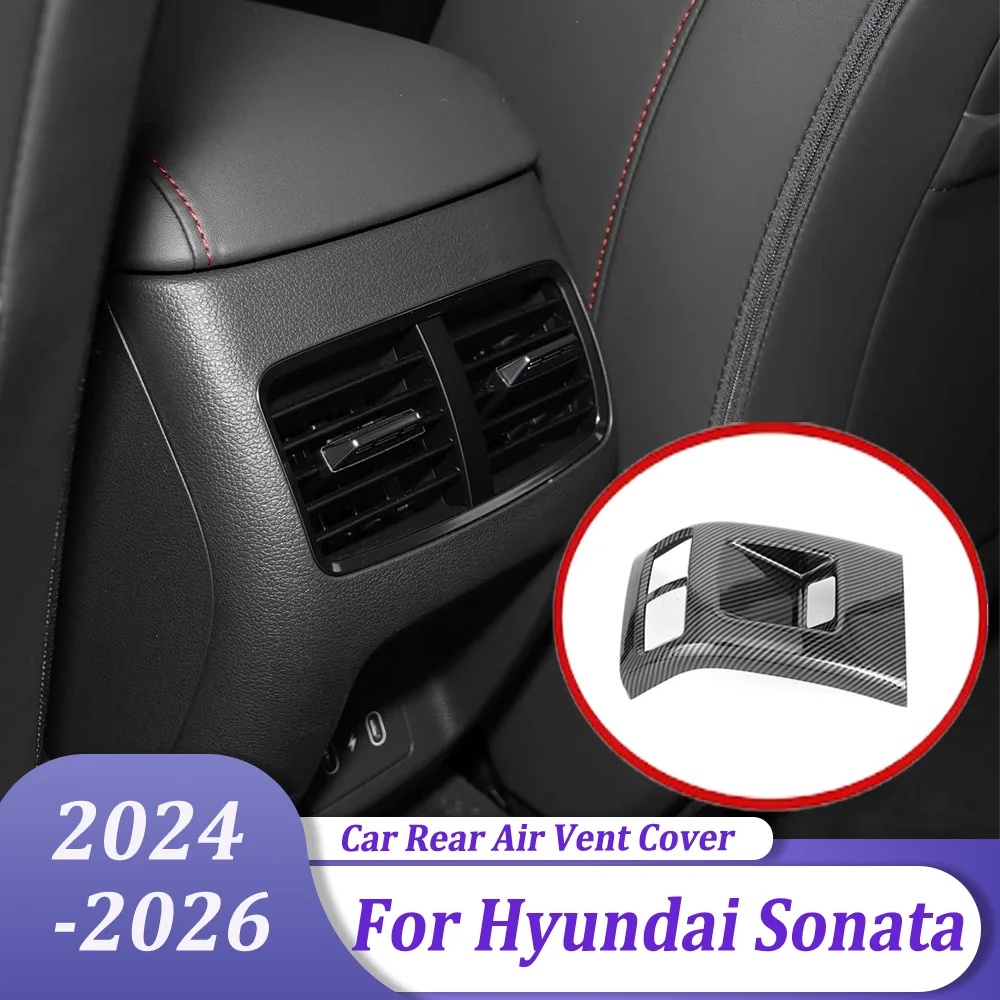 

Rear Air Vent Outlet Cover Sticker Armrest Box Storage Trim Car Interior Accessories For Hyundai Sonata 2024 2025 2026