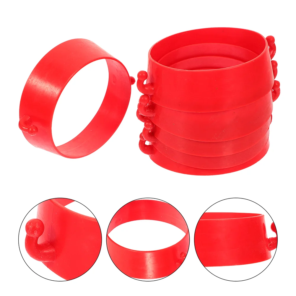 5pcs Plastic Traffic Cone Chain Connectors Ring Barrier Links For Traffic Cones Barrier Traffic Poles Road Safety Driveway