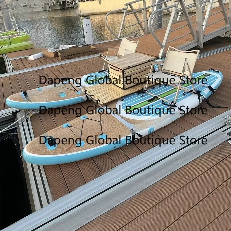 Two Person Inflatable Floating Leisure Vessel Manual Propulsion Outdoor Leisure Floating Entertainment Craft
