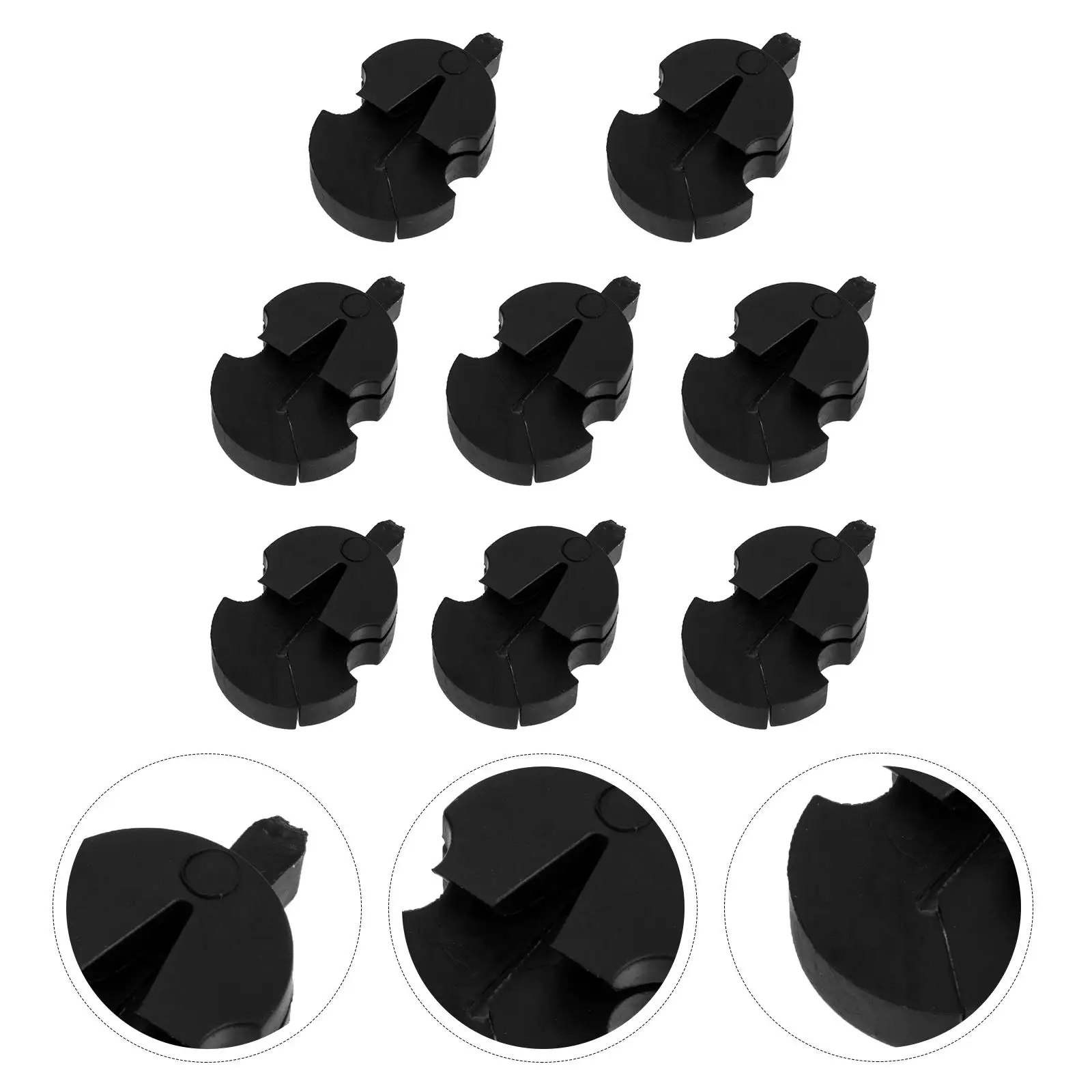 Sordina – accessoire de pratique pour violon en caoutchouc, silencieux, doux, pour amortisseur de violon, outil d'entraînement silencieux, Flexible, Durable, sans endommager, 8 pièces