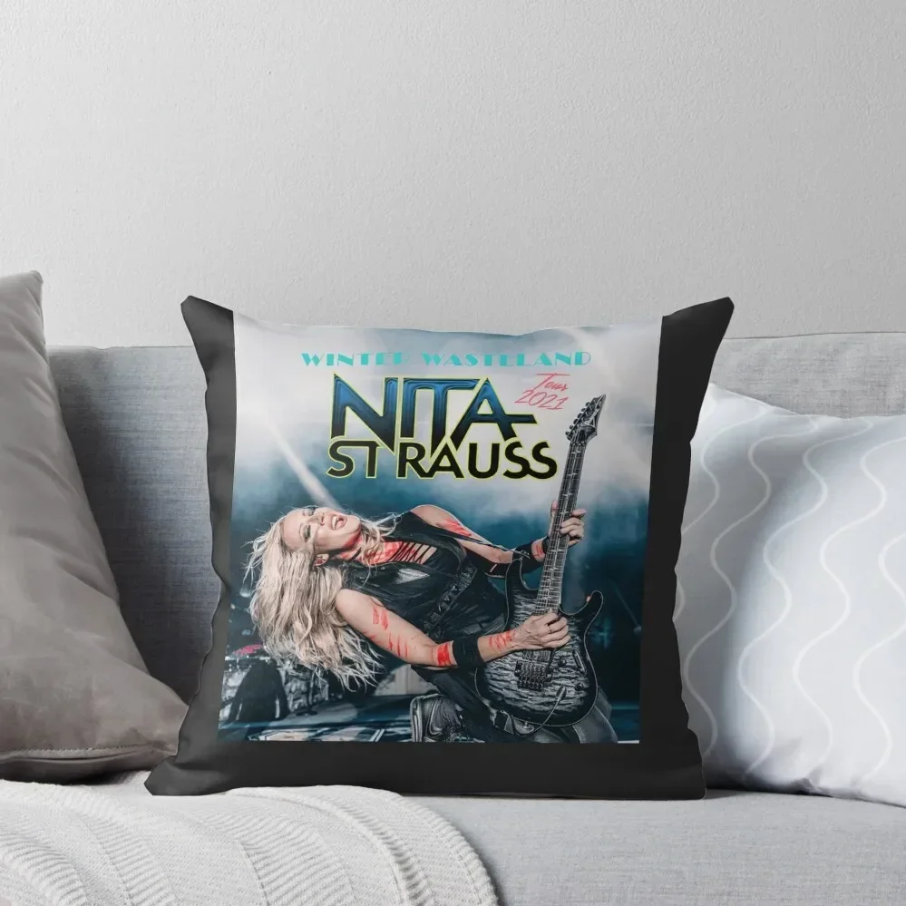 viferit Nita Strauss Winter wasteland tour 2021 Throw Pillow Christmas Throw Pillows Covers Sofa Cushion Cover pillow