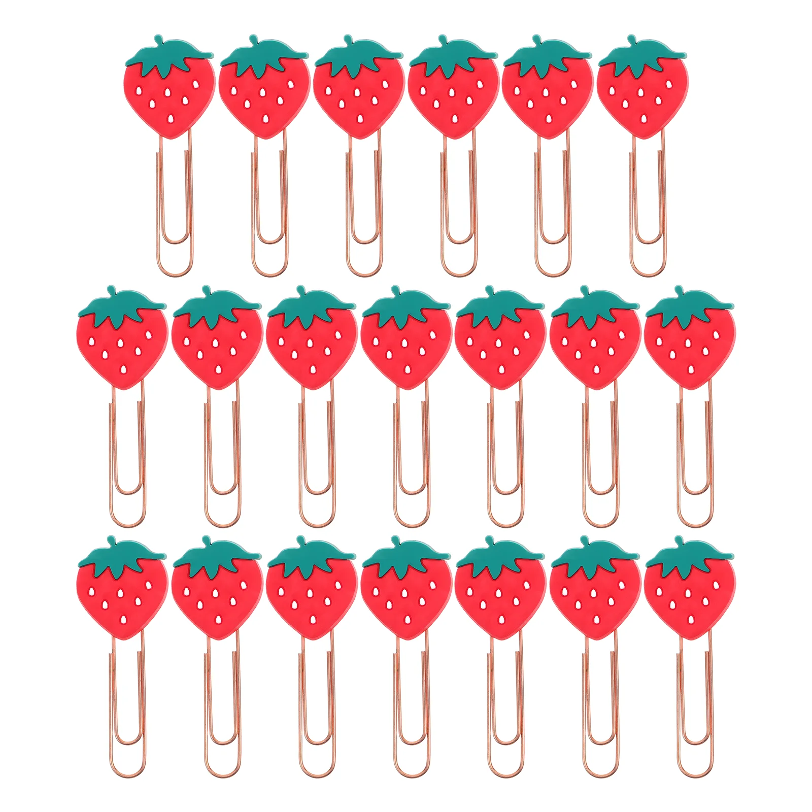 20 Pcs Girl Fruit Paper Clip Student Child Lovely File Clips Paperclips Office 650X250X020CM Metal Decorative Colored