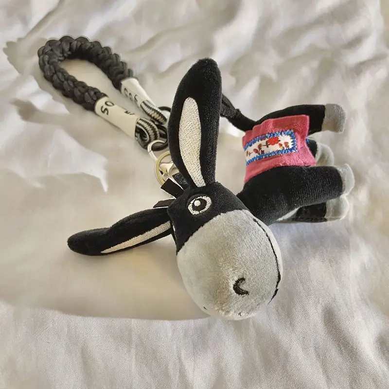 

Черный осел кулон чехол для телефона с подвеской, милый мультяшный брелок для ключей, сумка на запястье, ремешок для мобильного телефона для девочек, для Iphone Polaroid