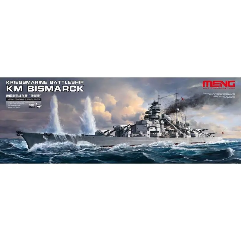 

Meng Model PS-003 1/700 Kriegsmarine Battleship Bismarck - Scale Model Kit