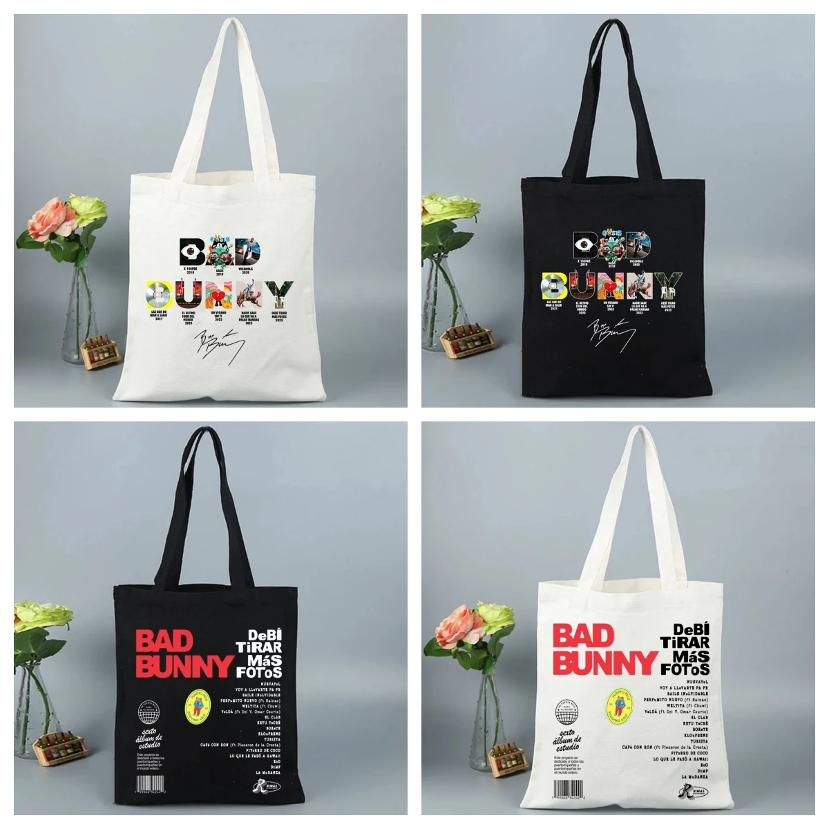 Music Canvas Bag Bag Male and Female Students 2025 New Large Capacity Hand Shoulder Bag All Fashion Diagonal Cross Shopping Bag