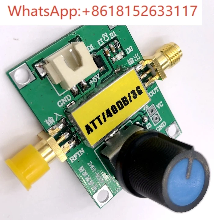 Atenuador eléctrico AT-108 RF 0,5-3GHz 40DB Rango dinámico 0-5V Control