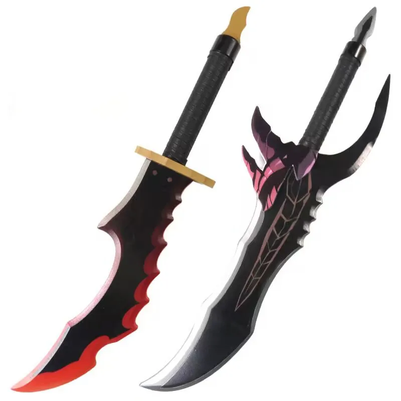 

52cm/58cm Anime Solo Leveling Cheng Xiaoyu Knight Killer Fangs Toy Sword Cosplay Katana Wooden Safety Cos Performance Props Gift