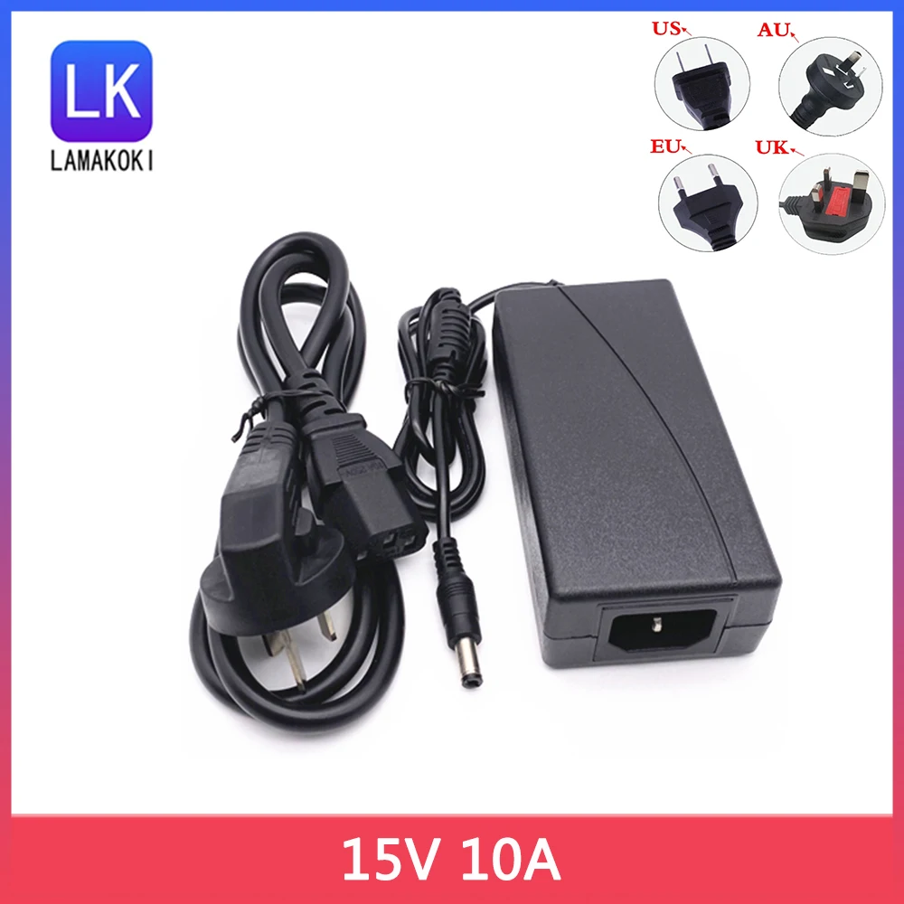 15V 10A Power Adapter 150W Monitoring Light With DC Power Switch Power Amplifier Pull Rod Audio Charger