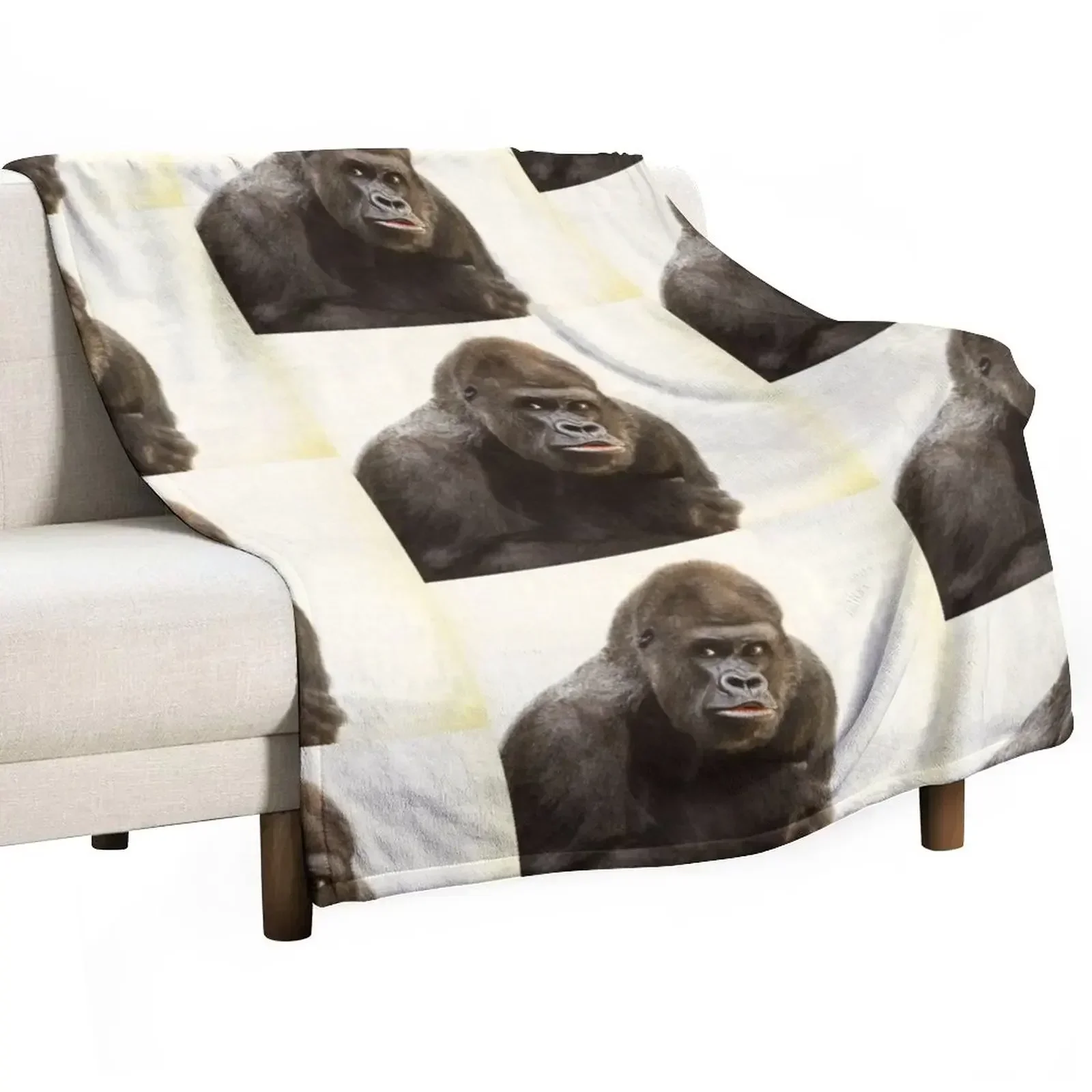 

Gorilla King Throw Blanket Bed Fashionable Custom Blankets