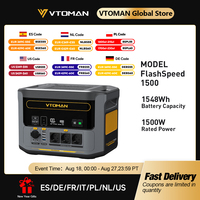 VTOMAN FlashSpeed 1500 Portable Power Station 1548Wh LiFePO4 Battery with 3000W Peak for Outdoor Camping RV Home Energy Power