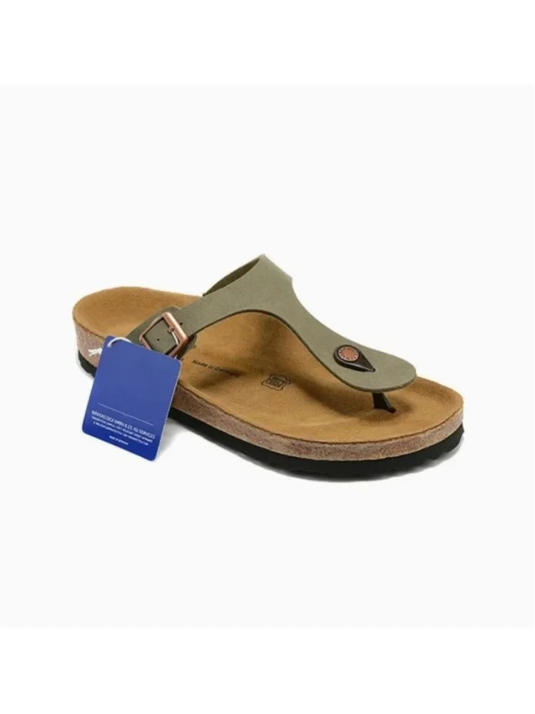 Neue Damen-Clogs für Frauen, modische Kork-Wildleder-Mules, klassische Kork-Antirutsch-Slipper für draußen.