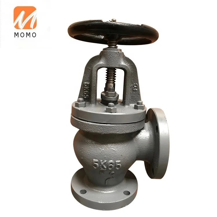 Marine Cast Iron Angle Globe valve 5K Flange globe valve for shipbuilding