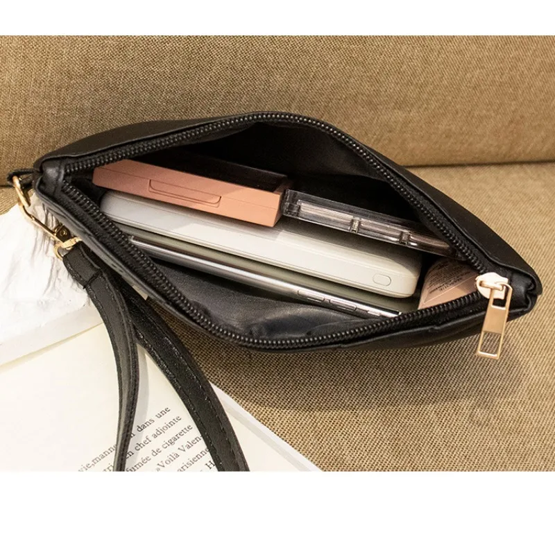 Pochette enveloppe brodée pour femme, sac à main en cuir PU, sacs à main pour téléphone, grande capacité, soirée, dames, mode