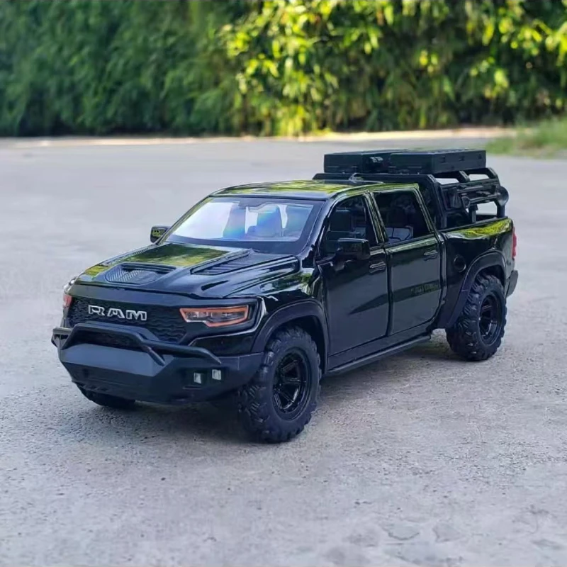 ダイキャスト 1:32 ダッジ RAM 1000 TRX マンモスピックアップ合金モデルカーのおもちゃ金属鋳造車両ファッション装飾コレクションギフト