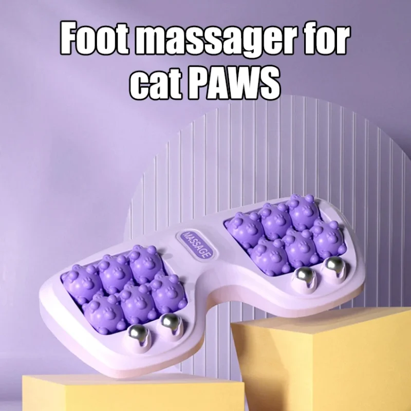 Roller Pijat Kaki Bentuk Cakar Kucing, Alat Pijat Kaki dengan Stimulasi Manik Magnetik, Pereda Nyeri, Roller Relaksasi, Alat Refleksi Titik Pijat