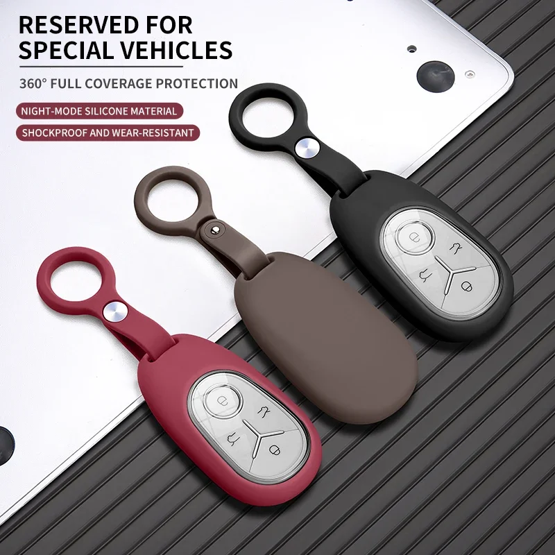 Liquid Silicone Rubber Car Key Case Cover For Geely Star Vow Geome Emgrand X7 EX7 Coolray Car Key Fob Shell  Garnish Accessories