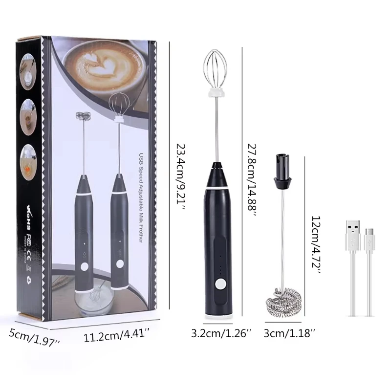 خلاط كهربائي، رغوة الحليب، مضرب البيض المحمول، ماكينة القهوة الساخنة المحمولة 3 سرعات، صانع الكريمة، خلاط المطبخ المنزلي