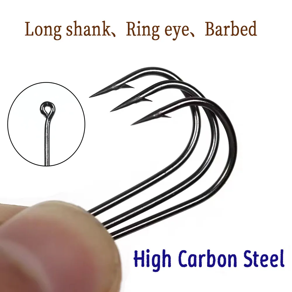 50 قطعة # 16-3/0 أبردين خطاف صيد طويل عرقوب Sabiki تلاعب غاسل يطير هوك المياه المالحة المياه العذبة الطعم هوك