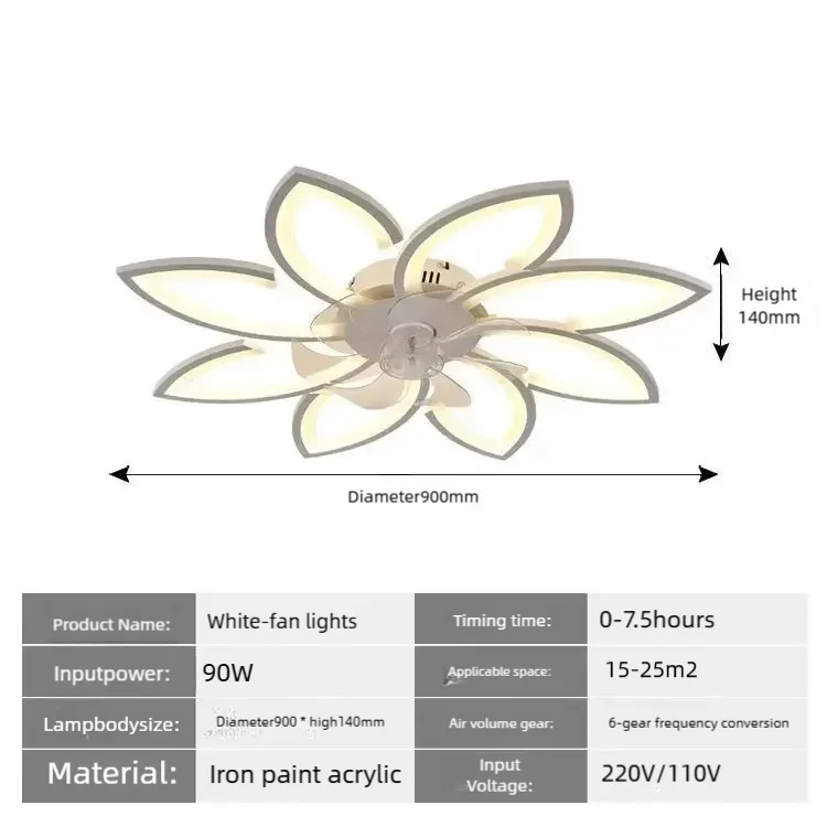 Ceiling Fan Light Modern Nordic Unique Simple Flush Mount Ceiling Fan Light Easy To Install for Living Room Bedroom
