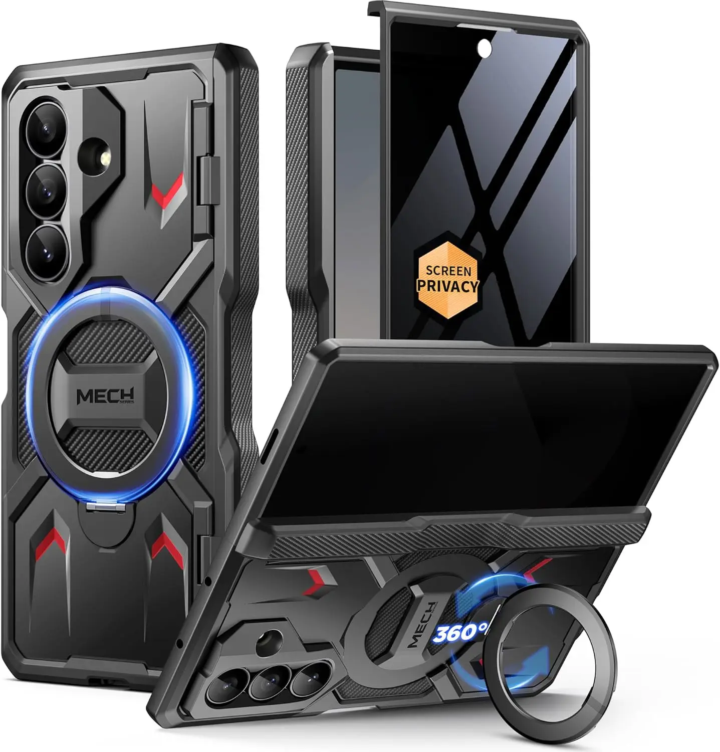 

360° Magnetic Stand for Z Fold 7 Case with Privacy Screen Protector, Magsafe Compatible Anti-Spy Shockproof