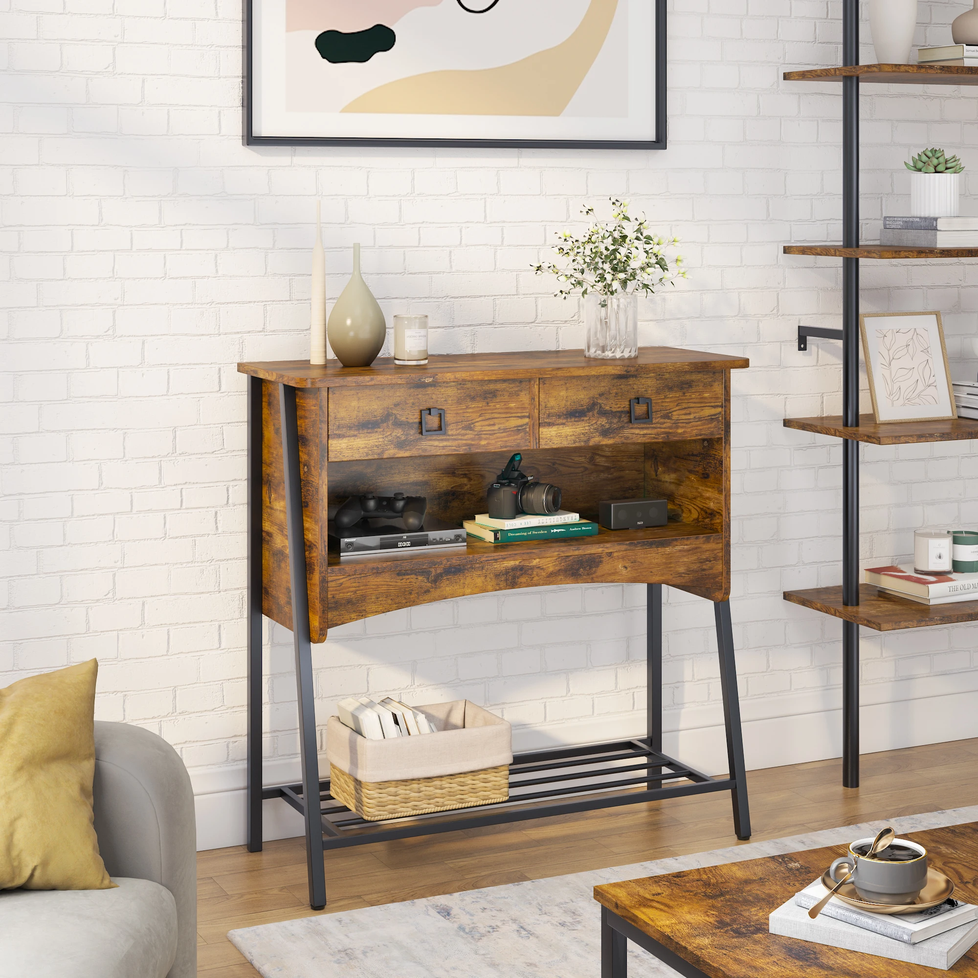 Buffet Wood Dining Sideboard Cabinet With Drawer Cabinet Storage Sideboard For Living Room Dining Room