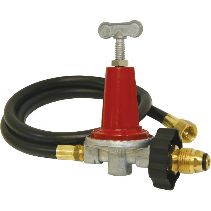 

5HPR-40 0-40-psi Adjustable Regulator w/ 48-in Thermoplastic Hose Features Soft Nosed POL 3/8-in Flare Swivel Fitting Designed S