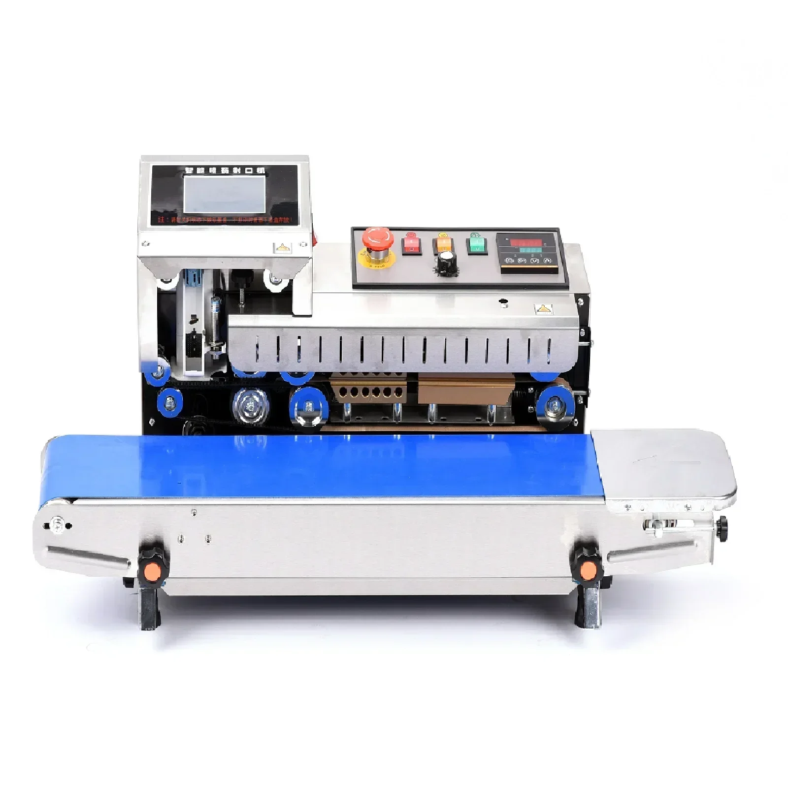 FR-1600 Spray Code Sealing Integrated Machine Automatic Continuous Bag   PE Film Ink Jet Printing Sealer