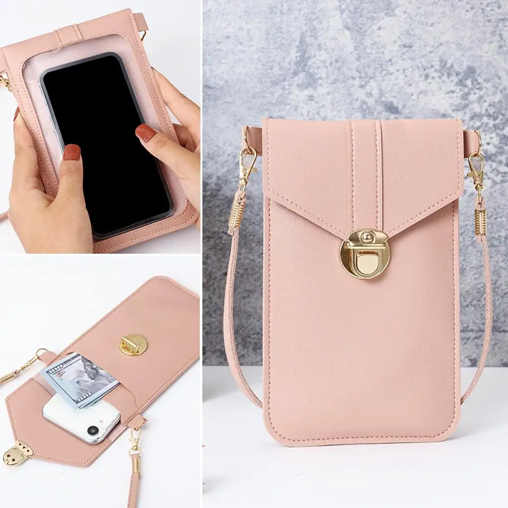 Touch Screen Mobile Phone Bag Women's Fashion Korean Bag Crossbody Purse Shoulder Bags Versatile Handbag Women's D3E3